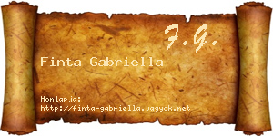 Finta Gabriella névjegykártya